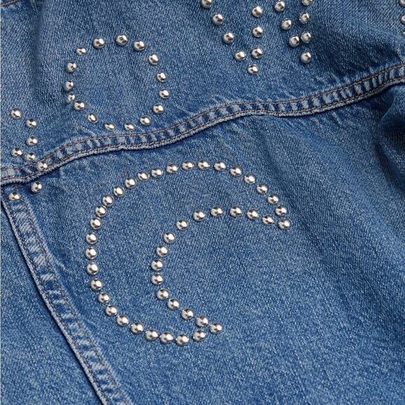 Bowie x MOTHER The Bruiser Embellished Denim Jacket Size M - Picture 2 of 11